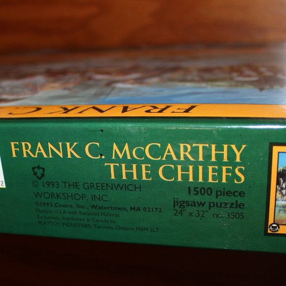 3/$188❤️sealed vintage 1993 Frank C. McCarthy THE CHIEFS 1500pcs puzzle Ceaco - Picture 2 of 6